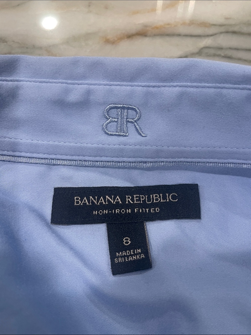 Banana Republic Preppy Embroidered Button Down Shirt Size 8 - Picture 7 of 8